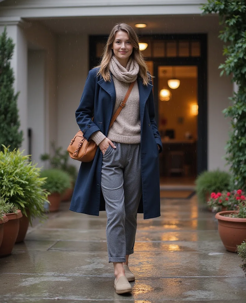 11 Rain-Ready Outfit Ideas for What to Wear in Sonoma in November Without Sacrificing Your Style 38 what to wear in Sonoma in November 11 Rain-Ready Outfit Ideas for What to Wear in Sonoma in November Without Sacrificing Your Style - 8. A Soft Travel Set with a Long Parka and Waterproof Slip-On Shoes 1