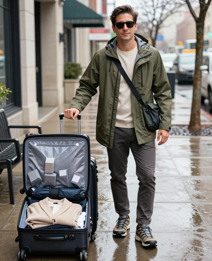 12 Houston Winter Packing List Essentials You’ll Actually Wear in December (Don’t Forget #7!) 13 What to Wear in Houston in December 12 Houston Winter Packing List Essentials You’ll Actually Wear in December (Don’t Forget #7!) - 3. A Packable Rain-Ready Jacket 1