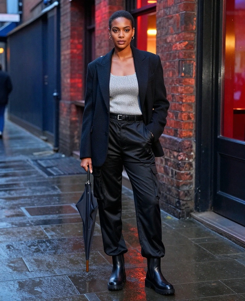 12 Liverpool Nightlife Outfits for November That Look Sharp and Keep You Warm (No Bulky Layers!) 43 What to wear in Liverpool in November 12 Liverpool Nightlife Outfits for November That Look Sharp and Keep You Warm (No Bulky Layers!) - 9. The Polished Cargo Trousers with a Structured Top 1
