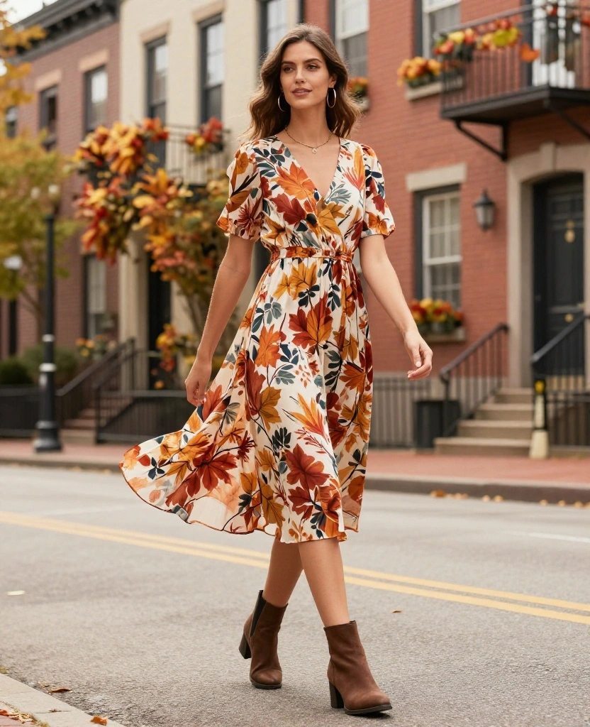 12 Must-Have Layers for Your Charlotte November Trip (Don't Miss #4!) 52 What to Wear in Charlotte in November 12 Must-Have Layers for Your Charlotte November Trip (Don't Miss #4!) - 8. Feminine Midi Dress 1