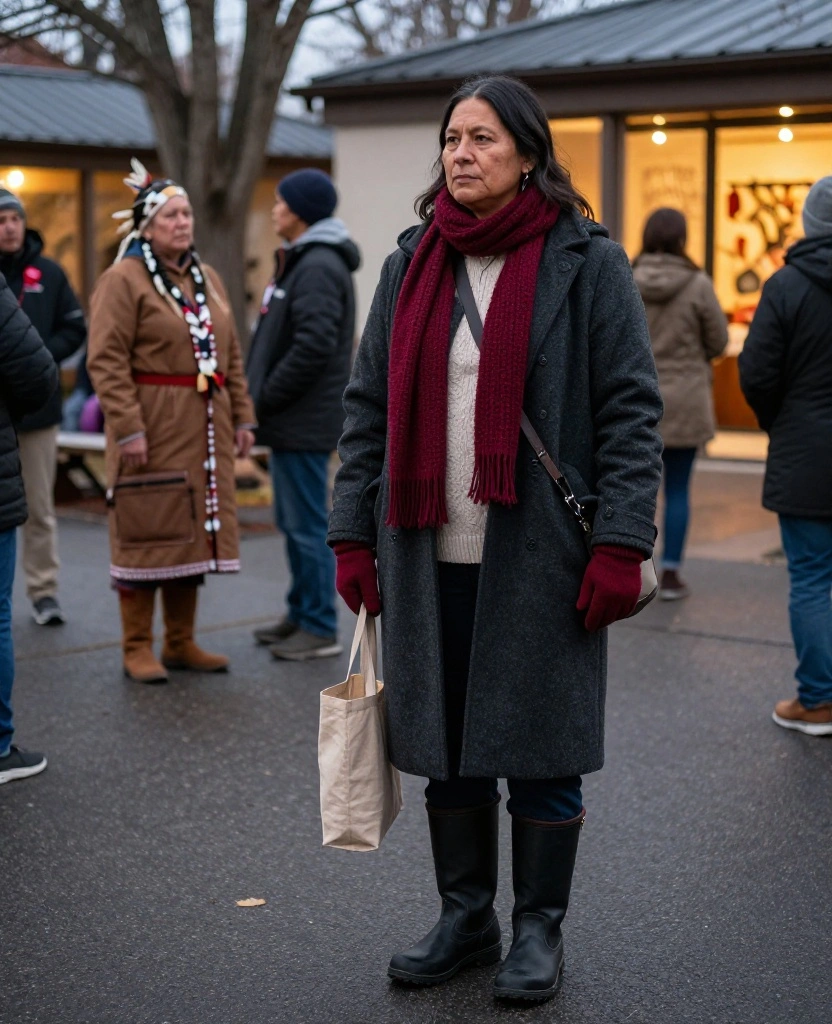 12 Native American Heritage Month Outfits for November Cultural Events: Thoughtful, Comfortable, and Weather-Ready! 82 What to Wear to November Cultural Festivals in the USA 12 Native American Heritage Month Outfits for November Cultural Events: Thoughtful, Comfortable, and Weather-Ready! - 12. The Colorful Scarf and Long Coat Finishing Touch 1