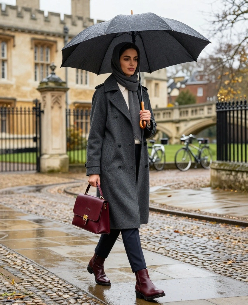 12 Stylish Cambridge November Outfits for Rainy Sightseeing Days (Yes, You Can Look Cute and Stay Dry!) 48 What to Wear in Cambridge in November 12 Stylish Cambridge November Outfits for Rainy Sightseeing Days (Yes, You Can Look Cute and Stay Dry!) - 8. The Smart Layered Look for College Courtyards and Museums 1
