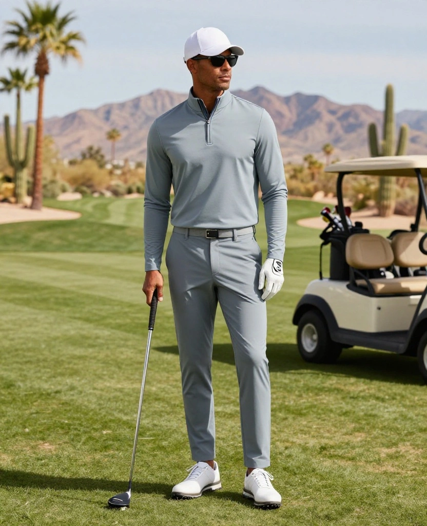18 Stylish Scottsdale Golf Outfits for December That Look Polished on and off the Course 8 What to Wear in Scottsdale in December 18 Stylish Scottsdale Golf Outfits for December That Look Polished on and off the Course - 2. Monochrome Quarter-Zip and Tailored Ankle Pants 1