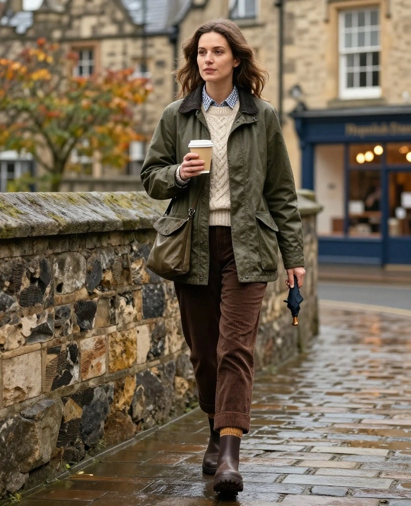 12 York City Break Outfits That Are Cute Enough for Photos and Comfy Enough for Exploring 10 What to Wear in York in November 12 York City Break Outfits That Are Cute Enough for Photos and Comfy Enough for Exploring - 4. Waxed Jacket, Corduroy Trousers and Country-Inspired Layers 1