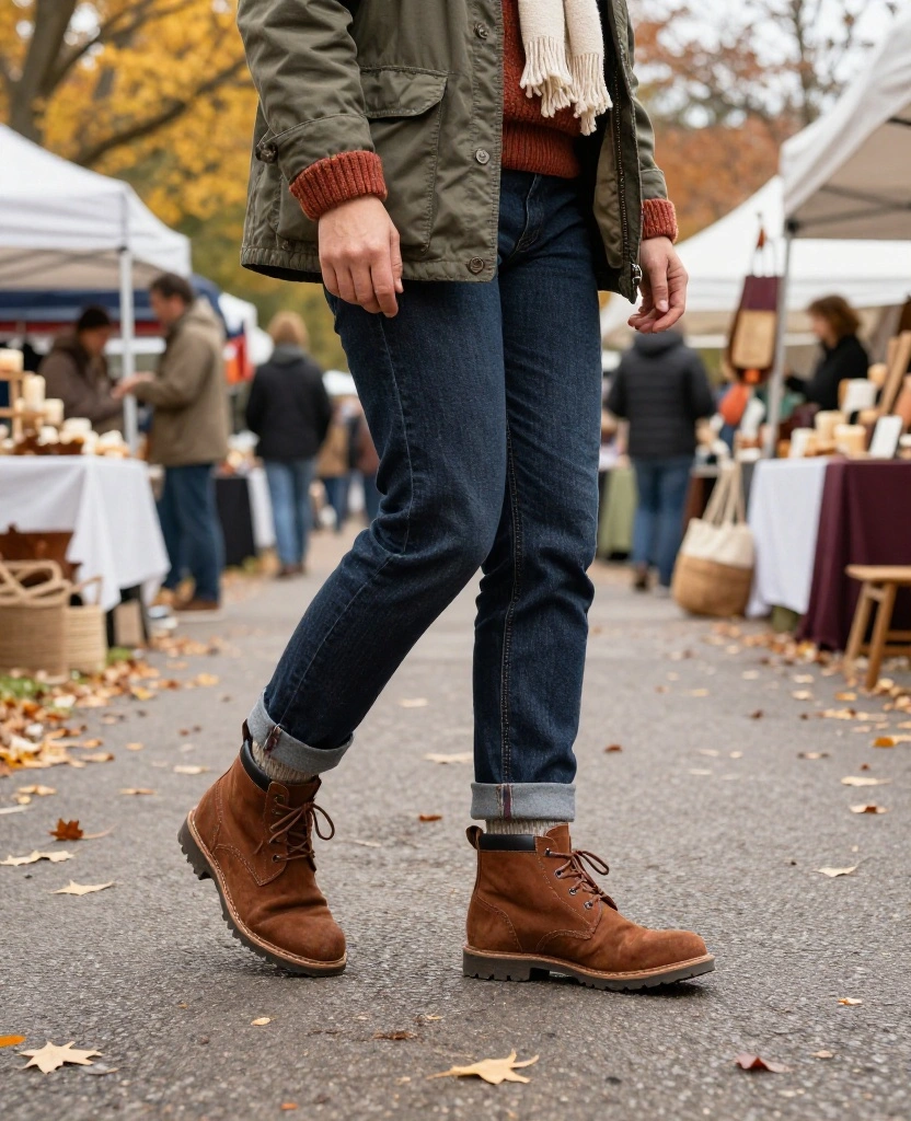13 Best Shoes to Wear to November Craft Festivals When You’ll Be Walking for Hours 36 What to Wear to November Craft Festivals in the USA 13 Best Shoes to Wear to November Craft Festivals When You’ll Be Walking for Hours - 6. Lug-Sole Chukka Boots for Casual Fall Style 1
