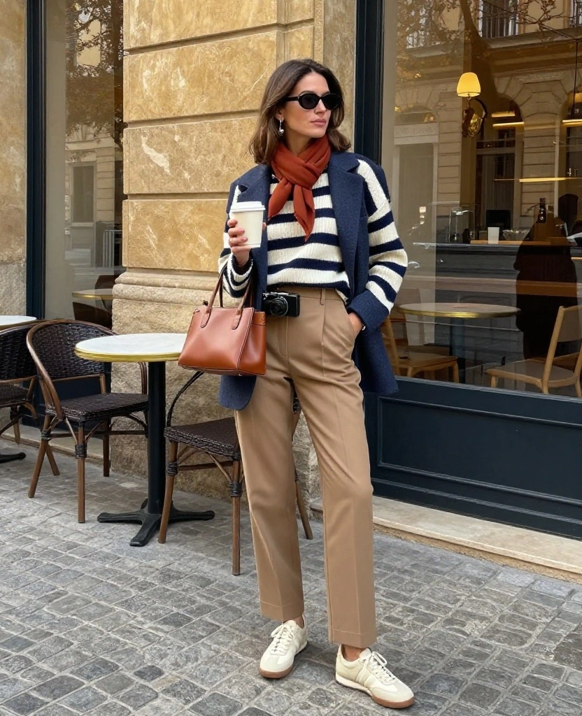 13 Chic November Outfits for Salamanca That Make Travel Photos Look Instantly Better! 80 What to Wear in Salamanca in November 13 Chic November Outfits for Salamanca That Make Travel Photos Look Instantly Better! - 12. The Café-to-Sightseeing Outfit with Polished Sneakers 1