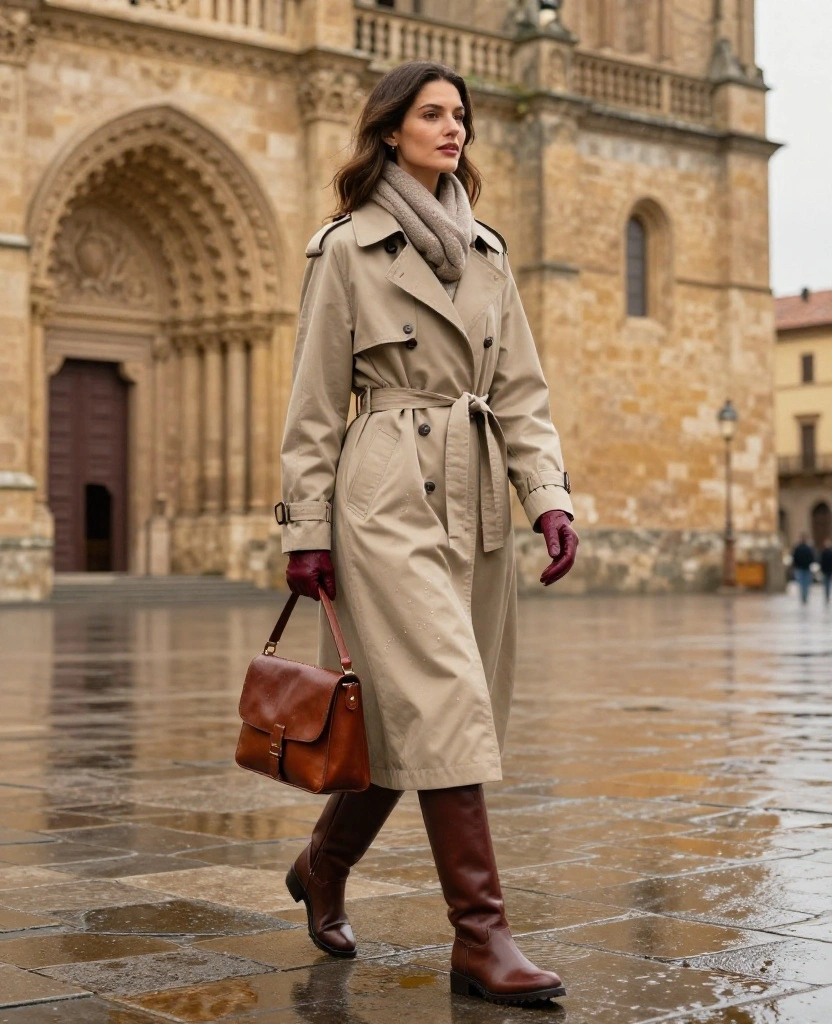 13 Chic November Outfits for Salamanca That Make Travel Photos Look Instantly Better! 45 What to Wear in Salamanca in November 13 Chic November Outfits for Salamanca That Make Travel Photos Look Instantly Better! - 7. A Water-Resistant Trench for Uncertain November Weather 1
