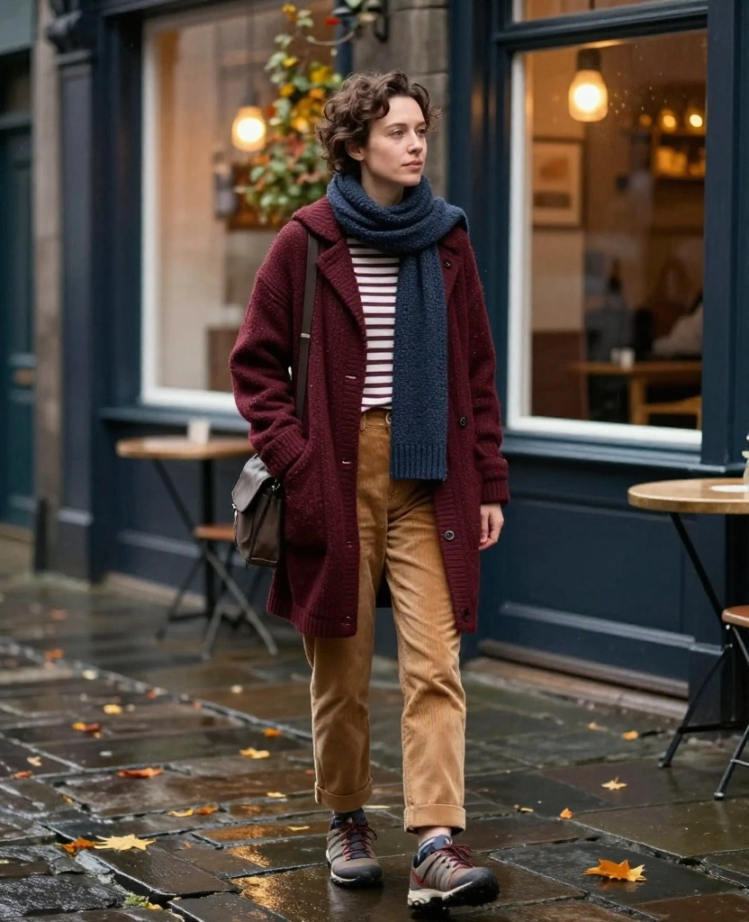 13 Cozy Belfast Travel Outfits for November That Are Made for All-Day Exploring! 75 What to Wear in Belfast in November 13 Cozy Belfast Travel Outfits for November That Are Made for All-Day Exploring! - 11. The Cozy Café-to-City Cardigan Outfit 1