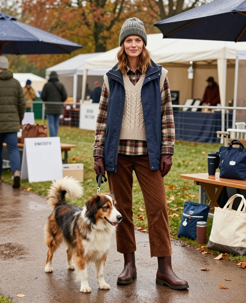 13 Cozy November Dog Show Outfits That Prove Warm Layers Can Still Look Fabulous! 22 what to wear to the National Dog Show in November 13 Cozy November Dog Show Outfits That Prove Warm Layers Can Still Look Fabulous! - 4. Sweater Vest, Flannel, and a Weatherproof Shell 1
