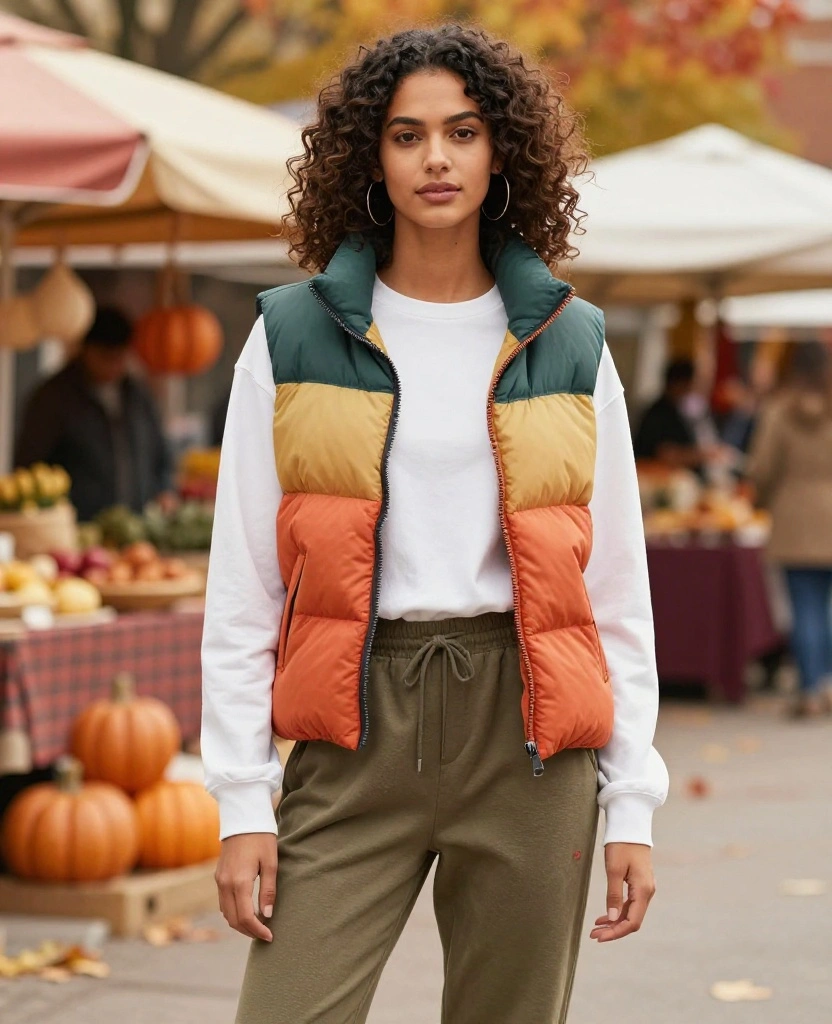 13 Cozy Outfit Ideas for Lovin' the Memphis Vibe in November (You’ll Want to Try #8!) 29 What to Wear in Memphis in November 13 Cozy Outfit Ideas for Lovin' the Memphis Vibe in November (You’ll Want to Try #8!) - 5. Puffer Vest with Long-Sleeve Tee 1