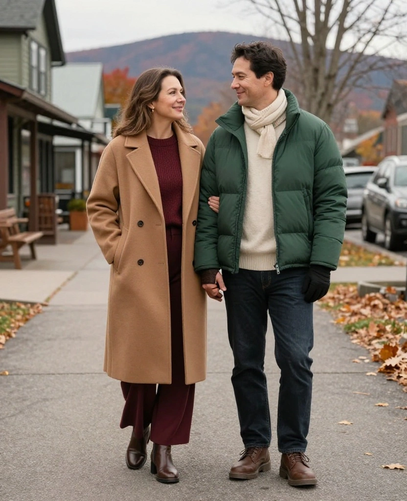 13 Lake George Vacation Outfits for Couples Who Want to Look Amazing in Every Photo 62 What to Wear in Lake George in November 13 Lake George Vacation Outfits for Couples Who Want to Look Amazing in Every Photo - 10. Relaxed, Flattering Layers for Every Body and Personal Style 1