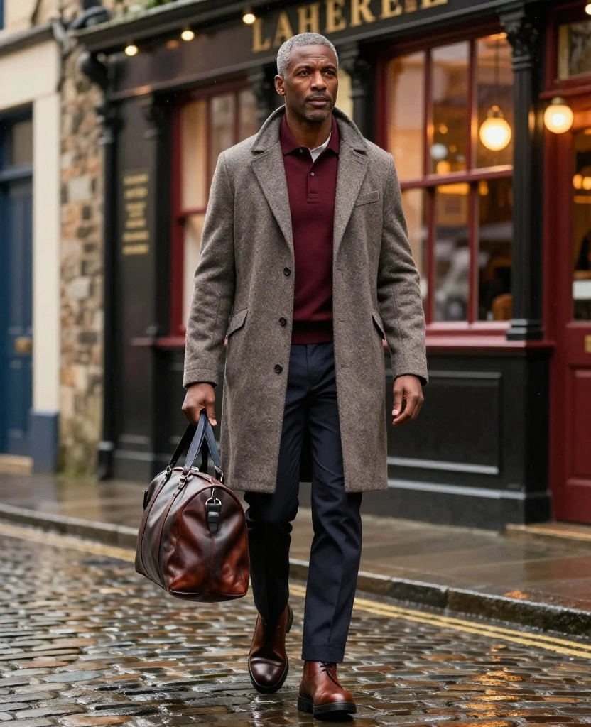 13 Men’s Galway November Outfit Ideas for Staying Warm, Dry, and Sharp in Ireland 89 what to wear in Galway in November 13 Men’s Galway November Outfit Ideas for Staying Warm, Dry, and Sharp in Ireland - 13. Textured Blazer Under a Waterproof Coat for a Night Out 1