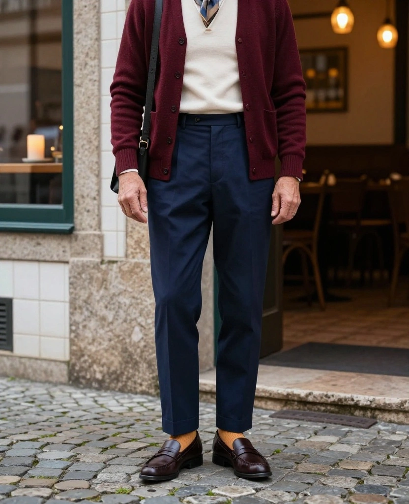 13 Porto Evening Outfits for November That Take You From Wine Bars to Dinner Without Overpacking 45 What to Wear in Porto in November 13 Porto Evening Outfits for November That Take You From Wine Bars to Dinner Without Overpacking - 7. Loafers, Trousers, and a Polished Cardigan 1