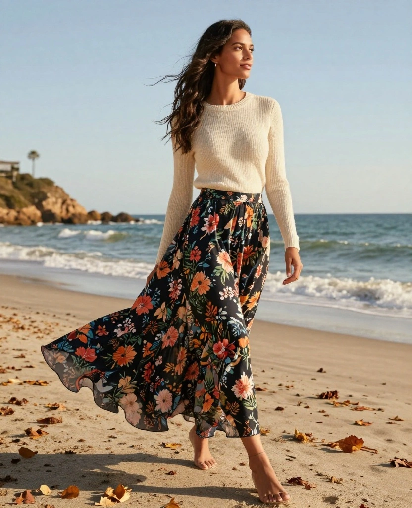 14 Fashion Hacks for the Perfect November Look in Myrtle Beach 36 What to Wear in Myrtle Beach in November 14 Fashion Hacks for the Perfect November Look in Myrtle Beach - 6. Flowy Maxi Skirts for Coastal Vibes 1