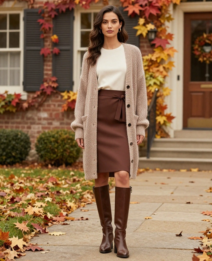 14 Stylish Outfits for November in Cincinnati That Will Keep You Warm and Fabulous! 96 What to Wear in Cincinnati in November 14 Stylish Outfits for November in Cincinnati That Will Keep You Warm and Fabulous! - 14. Sophisticated Cardigan with a Shift Dress 1