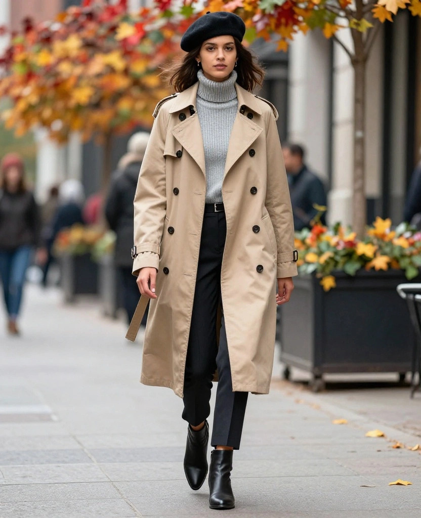 14 Stylish Outfits for November in Cincinnati That Will Keep You Warm and Fabulous! 8 What to Wear in Cincinnati in November 14 Stylish Outfits for November in Cincinnati That Will Keep You Warm and Fabulous! - 2. Layered Turtleneck with a Trench Coat 1