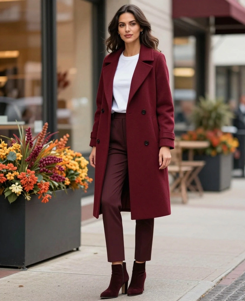 14 Trendy Layering Ideas for November in Indianapolis (You’ll Adore #6!) 15 What to Wear in Indianapolis in November 14 Trendy Layering Ideas for November in Indianapolis (You’ll Adore #6!) - 3. Statement Coat with a Simple Tee 1