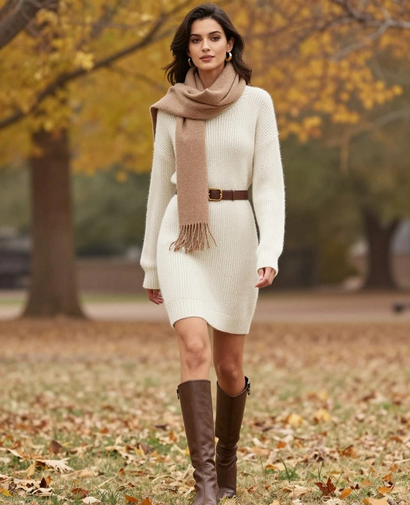 15 Chic November Outfit Ideas for Tucson That Will Turn Heads (#9 is a Game-Changer!) 94 What to Wear in Tucson in November 15 Chic November Outfit Ideas for Tucson That Will Turn Heads (#9 is a Game-Changer!) - 14. Cozy Comfort: Knit Sweater Dress 1