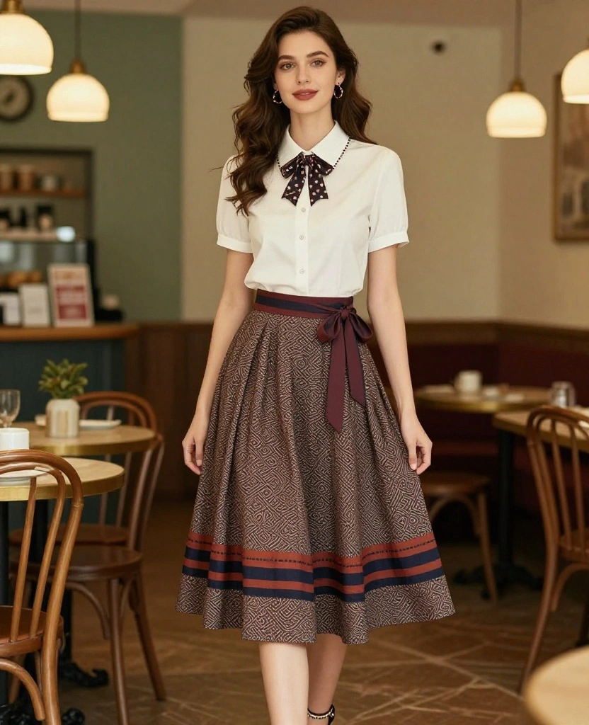 15 Chic Skirt and Leggings Combos for Easy Packing (Goodbye, Outfit Stress!) 97 skirt and leggings outfits for women 15 Chic Skirt and Leggings Combos for Easy Packing (Goodbye, Outfit Stress!) - 15. Vintage Inspired: Skirt and Leggings Combo 1