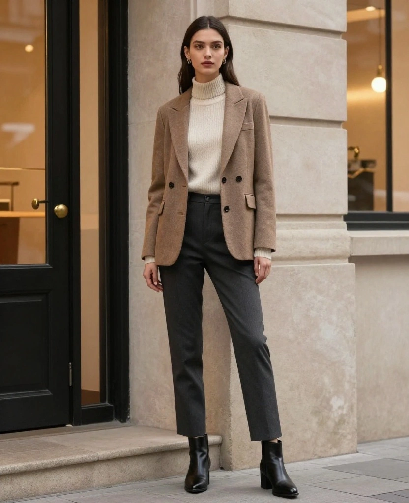 15 Cozy and Comfortable Outfits for November in St. Louis (Perfect for Every Occasion!) 99 what to wear in St. Louis in November 15 Cozy and Comfortable Outfits for November in St. Louis (Perfect for Every Occasion!) - 15. Elegant Blazer with Cozy Sweater 1