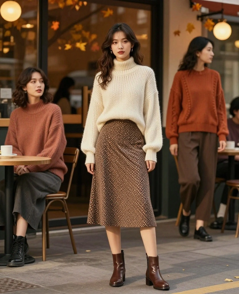 15 Cozy and Comfortable Outfits for November in St. Louis (Perfect for Every Occasion!) 36 what to wear in St. Louis in November 15 Cozy and Comfortable Outfits for November in St. Louis (Perfect for Every Occasion!) - 6. Chunky Knit Sweater and A-Line Skirt 1