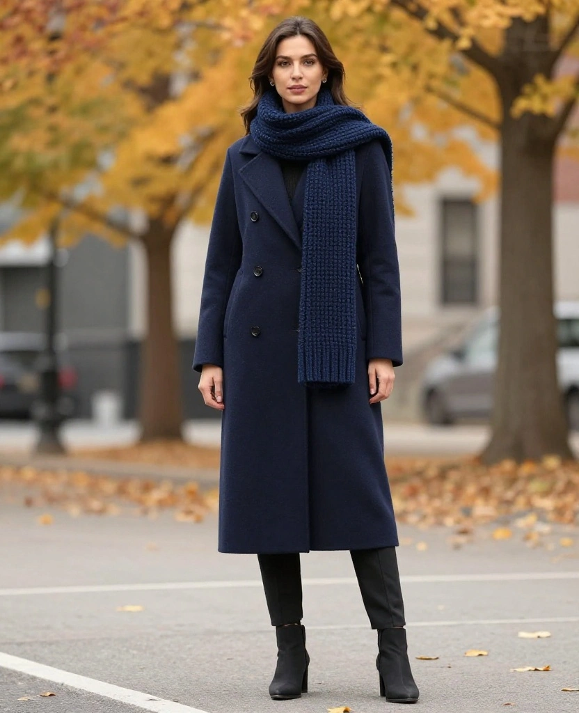 15 Layering Outfits for Detroit in November That Are Both Stylish and Warm! 36 what to wear in Detroit in November 15 Layering Outfits for Detroit in November That Are Both Stylish and Warm! - 6. Long Wool Coat with Knit Scarf 1