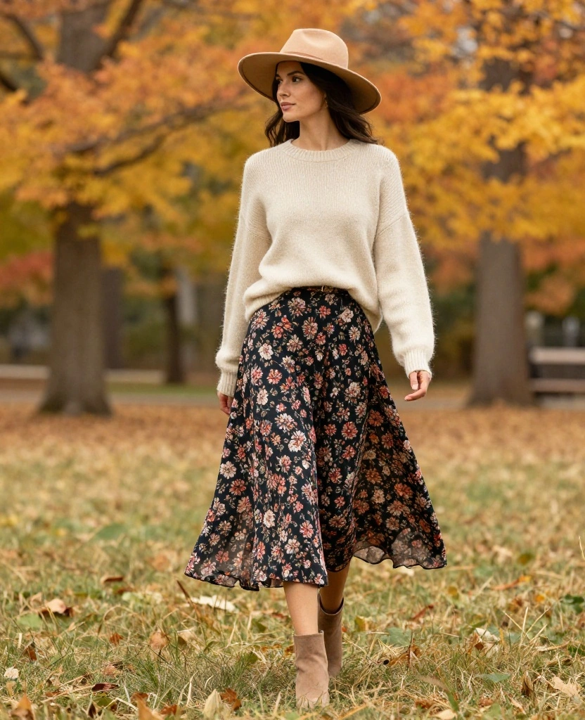 15 Must-Have Kansas City November Outfits That'll Keep You Cozy and Stylish! 29 what to wear in Kansas City in November 15 Must-Have Kansas City November Outfits That'll Keep You Cozy and Stylish! - 5. Maxi Skirt & Knitted Sweater Combo 1