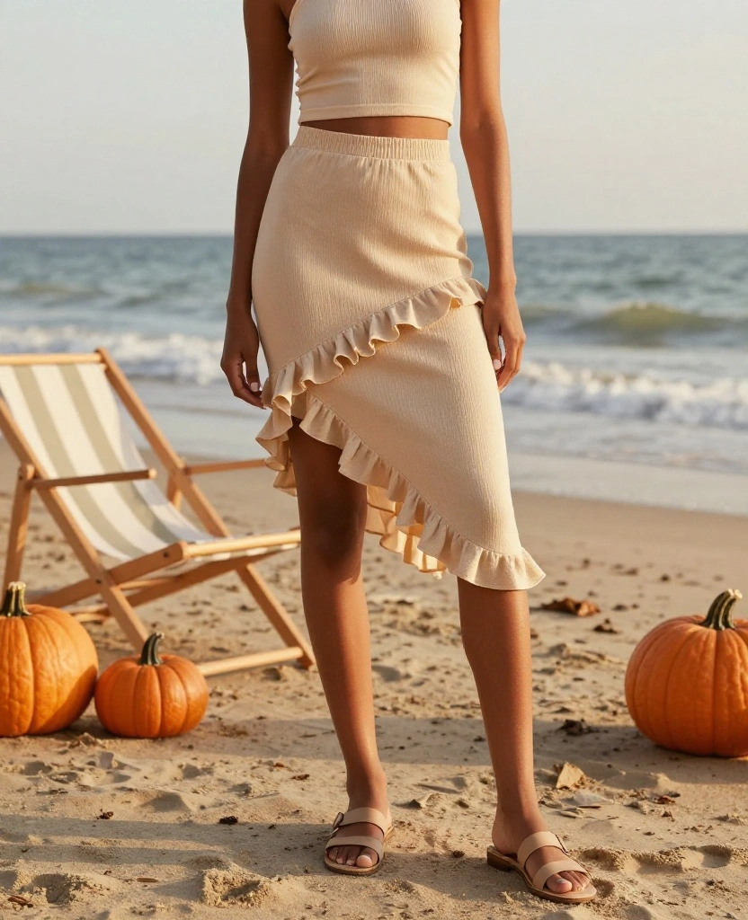 15 Perfect Beach Outfits for Hilton Head Island in November (Get Ready for #9!) 92 What to Wear in Hilton Head Island in November 15 Perfect Beach Outfits for Hilton Head Island in November (Get Ready for #9!) - 14. Playful Beach Skirt with Cropped Top 1