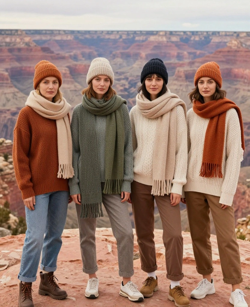 15 Stylish Outfit Ideas for Your November Grand Canyon Adventure (Check Out #8!) 66 What to Wear in Grand Canyon in November 15 Stylish Outfit Ideas for Your November Grand Canyon Adventure (Check Out #8!) - 10. Warm Scarves and Beanies 1