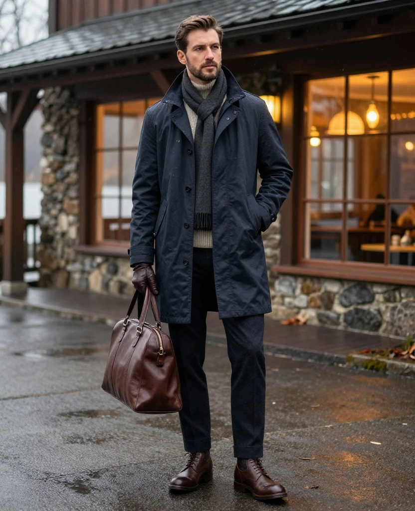 What Men Should Wear in Lake Placid in November: 13 Warm Outfits That Still Look Sharp! 52 what to wear in Lake Placid in November What Men Should Wear in Lake Placid in November: 13 Warm Outfits That Still Look Sharp! - 10. The Wool Blazer under a Weatherproof Coat for Dinner Plans 1