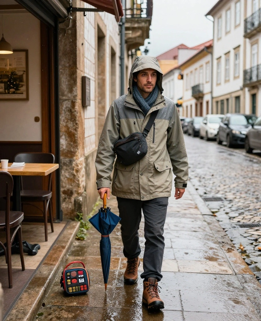 What to Pack for Coimbra in November: 12 Must-Have Shoes, Jackets, and Accessories You’ll Be Glad You Brought! 13 What to Wear in Coimbra in November What to Pack for Coimbra in November: 12 Must-Have Shoes, Jackets, and Accessories You’ll Be Glad You Brought! - 3. A Lightweight Rain Jacket That Packs Small 1