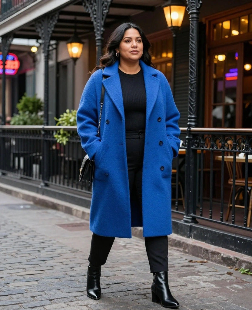 What to Wear for New Orleans Nightlife: 12 December Outfits for Dinner, Jazz Bars, and Bourbon Street 64 What to Wear in New Orleans in December What to Wear for New Orleans Nightlife: 12 December Outfits for Dinner, Jazz Bars, and Bourbon Street - 10. A Statement Coat over Simple Evening Separates 1