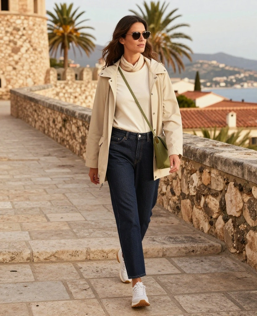 What to Wear in Alicante in November: 15 Chic Outfit Ideas for Sunny Days and Cool Evenings 87 What to Wear in Alicante in November What to Wear in Alicante in November: 15 Chic Outfit Ideas for Sunny Days and Cool Evenings - 13. Soft Layers for a Castle Viewpoint Walk 1