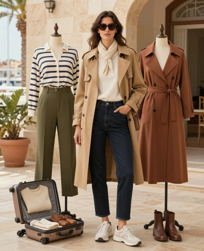 What to Wear in Alicante in November: 15 Chic Outfit Ideas for Sunny Days and Cool Evenings 94 What to Wear in Alicante in November What to Wear in Alicante in November: 15 Chic Outfit Ideas for Sunny Days and Cool Evenings - 14. The Minimal Packing Capsule Outfit 1