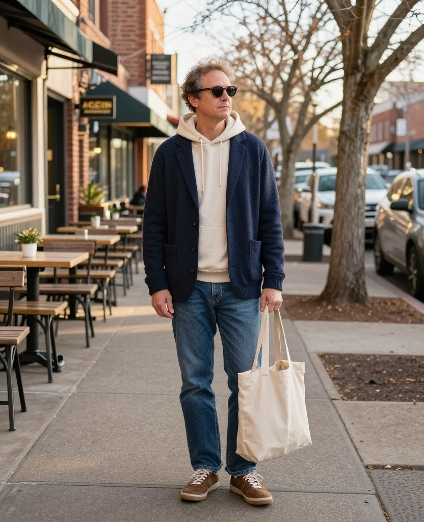 What to Wear in Austin in December: 14 Smart Layering Ideas for Chilly Mornings and Sunny Afternoons! 50 What to Wear in Austin in December What to Wear in Austin in December: 14 Smart Layering Ideas for Chilly Mornings and Sunny Afternoons! - 8. Try a Hoodie Under a Relaxed Blazer 1
