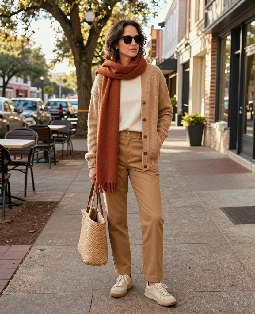 What to Wear in Austin in December: 14 Smart Layering Ideas for Chilly Mornings and Sunny Afternoons! 57 What to Wear in Austin in December What to Wear in Austin in December: 14 Smart Layering Ideas for Chilly Mornings and Sunny Afternoons! - 9. Build a Warm Neutral Monochrome Outfit 1
