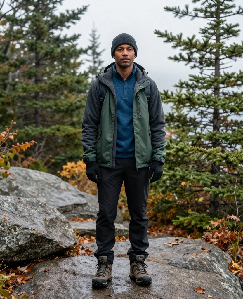 What to Wear in Bar Harbor in November: 15 Cozy Travel Outfits You’ll Be Glad You Packed! 14 What to Wear in Bar Harbor in November What to Wear in Bar Harbor in November: 15 Cozy Travel Outfits You’ll Be Glad You Packed! - 4. The Fleece and Rain Shell Outfit for Acadia Paths 1