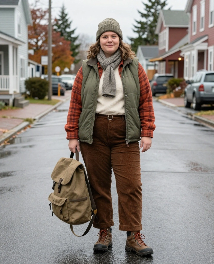 What to Wear in Bar Harbor in November: 15 Cozy Travel Outfits You’ll Be Glad You Packed! 16 What to Wear in Bar Harbor in November What to Wear in Bar Harbor in November: 15 Cozy Travel Outfits You’ll Be Glad You Packed! - 6. Corduroy Pants and a Quilted Vest for Mild November Days 1