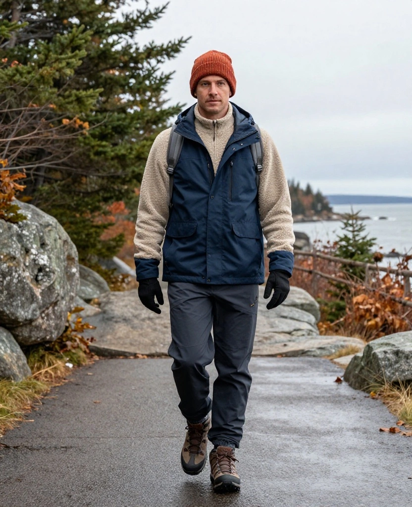 What to Wear in Bar Harbor in November: 15 Cozy Travel Outfits You’ll Be Glad You Packed! 17 What to Wear in Bar Harbor in November What to Wear in Bar Harbor in November: 15 Cozy Travel Outfits You’ll Be Glad You Packed! - 7. The Thermal Top and Weather-Resistant Pants for Long Walking Days 1