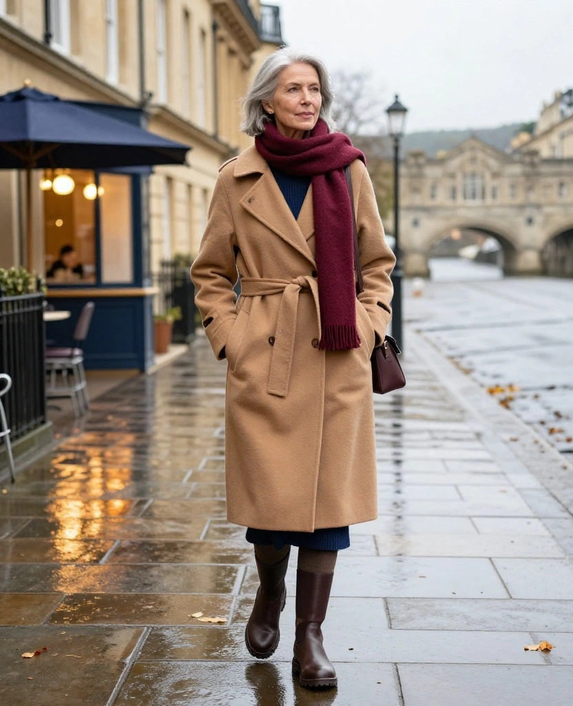 What to Wear in Bath in November: 15 Chic City Break Outfits That Beat the Rain (and Look Amazing in Photos!) 66 What to Wear in Bath in November What to Wear in Bath in November: 15 Chic City Break Outfits That Beat the Rain (and Look Amazing in Photos!) - 10. Wrap Coat, Thermal Tights, and Waterproof Chelsea Boots 1