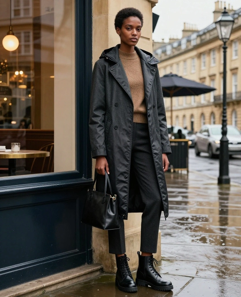 What to Wear in Bath in November: 15 Chic City Break Outfits That Beat the Rain (and Look Amazing in Photos!) 29 What to Wear in Bath in November What to Wear in Bath in November: 15 Chic City Break Outfits That Beat the Rain (and Look Amazing in Photos!) - 5. Tailored Blazer Under a Waterproof Shell 1