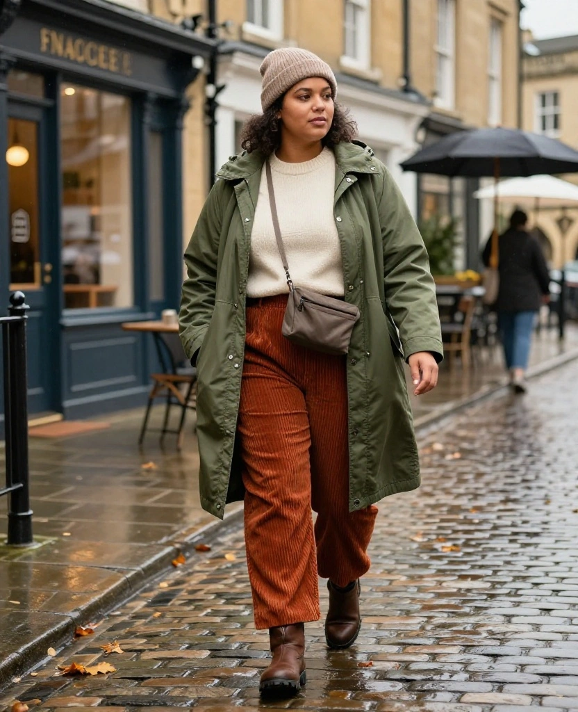 What to Wear in Bath in November: 15 Chic City Break Outfits That Beat the Rain (and Look Amazing in Photos!) 43 What to Wear in Bath in November What to Wear in Bath in November: 15 Chic City Break Outfits That Beat the Rain (and Look Amazing in Photos!) - 7. Corduroy Trousers and a Weather-Resistant Shacket 1