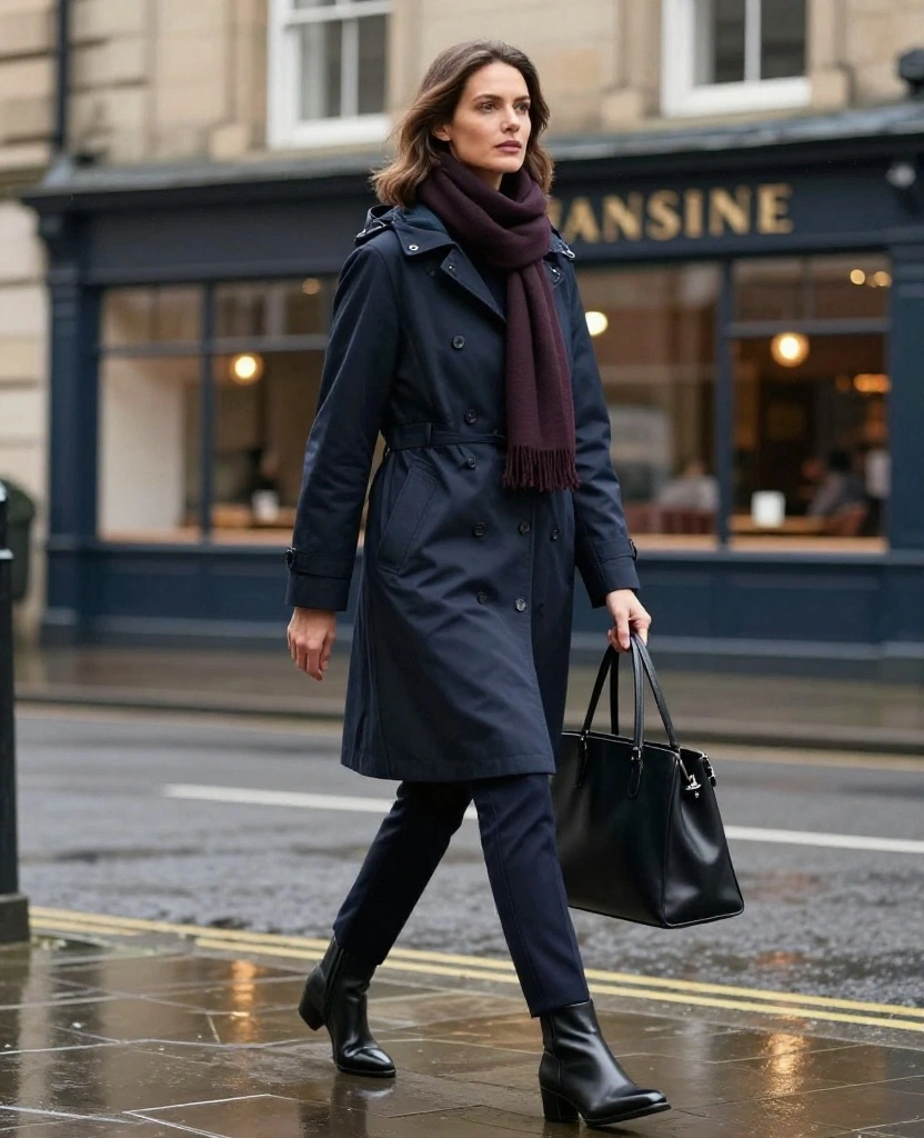 What to Wear in Cardiff in November: 15 Chic Rainy-Day Outfits That Keep You Cozy and Dry 89 What to Wear in Cardiff in November What to Wear in Cardiff in November: 15 Chic Rainy-Day Outfits That Keep You Cozy and Dry - 13. A Smart Waterproof Coat for Dinner and Daytime Walking 1