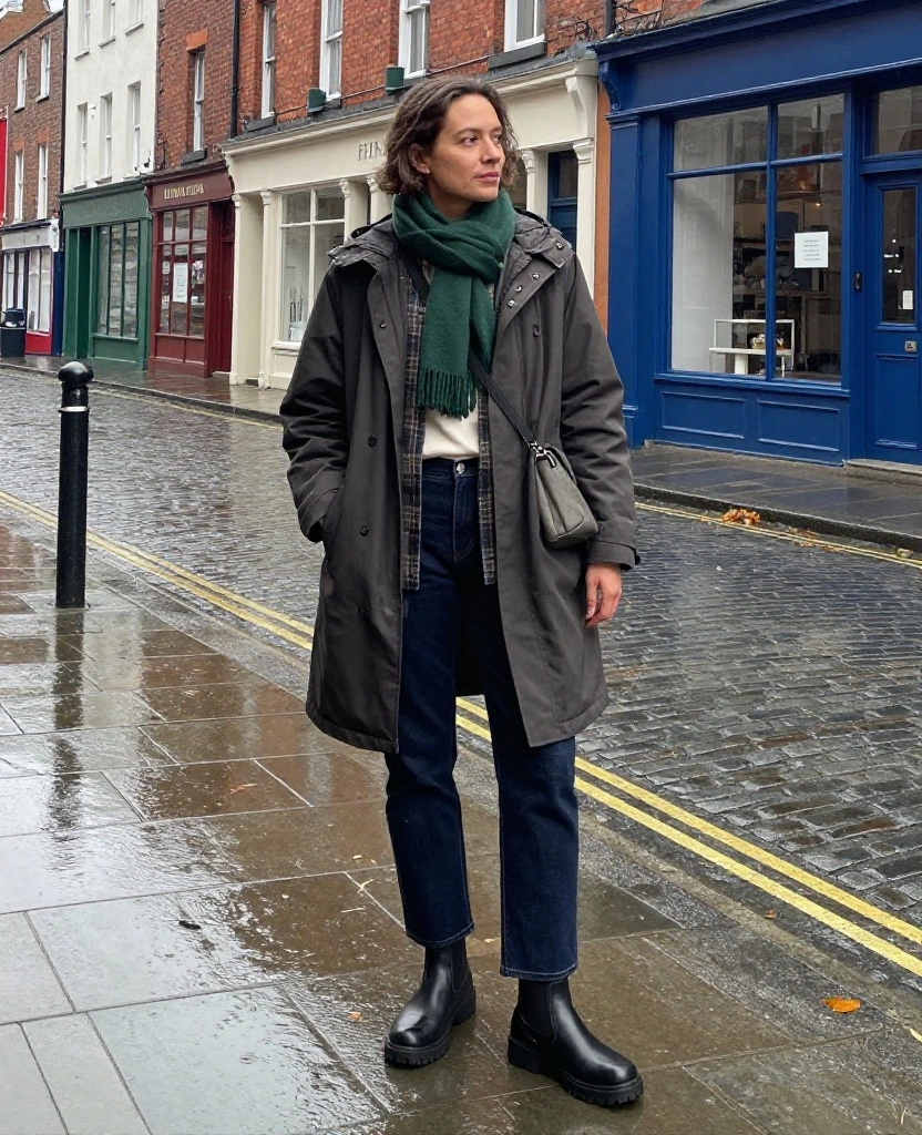 What to Wear in Cork in November: 15 Stylish Outfit Ideas That Beat Rain, Wind, and Chilly Days 66 What to Wear in Cork in November What to Wear in Cork in November: 15 Stylish Outfit Ideas That Beat Rain, Wind, and Chilly Days - 10. Rain-Friendly Denim with Waterproof Chelsea Boots 1