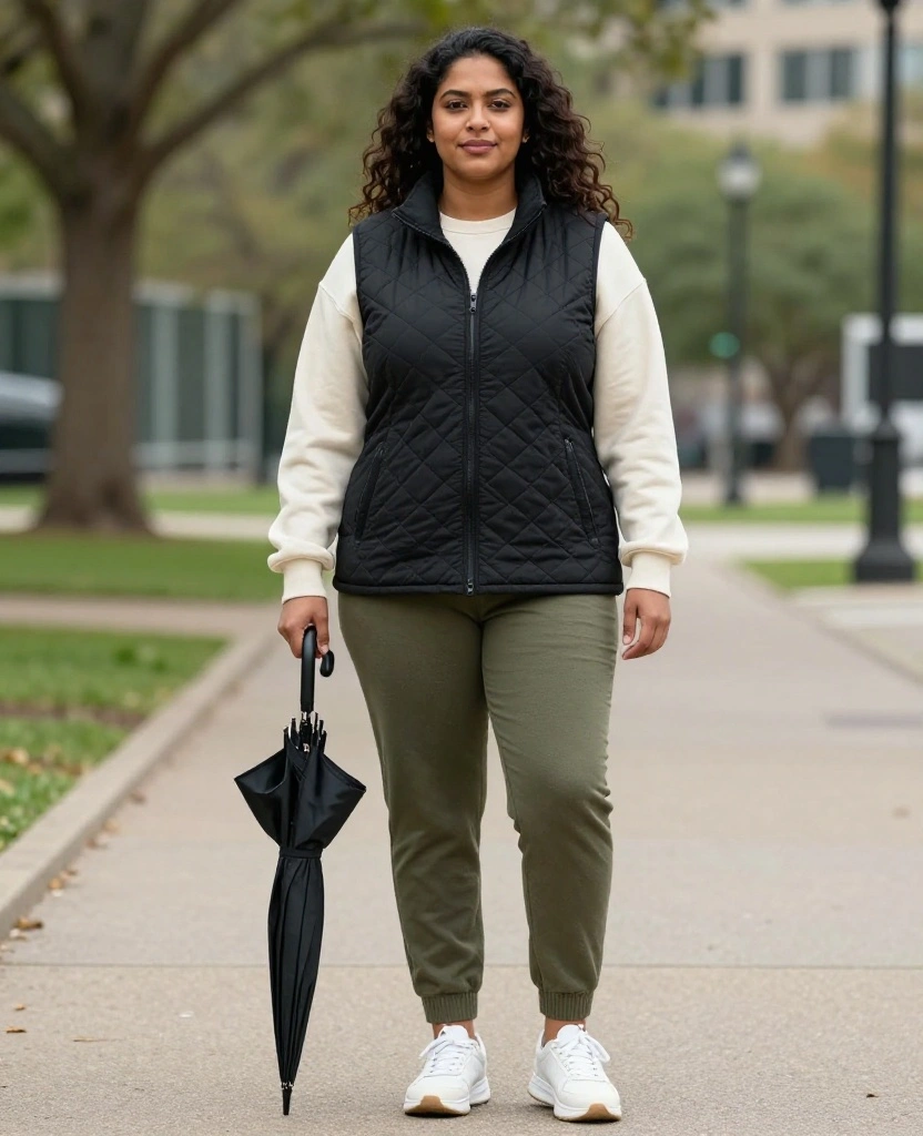 What to Wear in Dallas in December: 15 Chic Layering Ideas for Unpredictable Winter Weather 79 What to Wear in Dallas in December What to Wear in Dallas in December: 15 Chic Layering Ideas for Unpredictable Winter Weather - 13. A Quilted Vest over Athleisure Basics 1