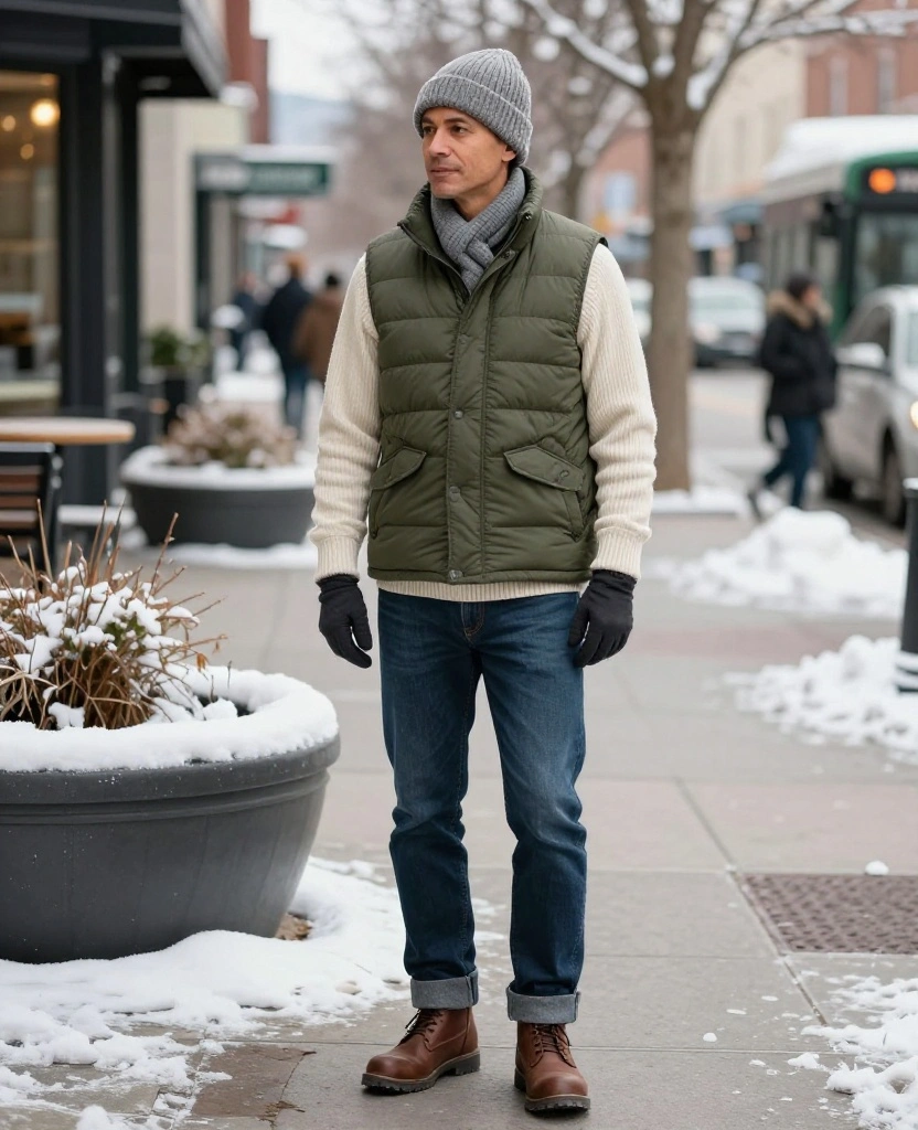 What to Wear in Denver in December: 15 Layering Tricks for Warmth Without the Bulk 22 What to Wear in Denver in December What to Wear in Denver in December: 15 Layering Tricks for Warmth Without the Bulk - 4. Add a Slim Insulated Vest for Core Warmth 1