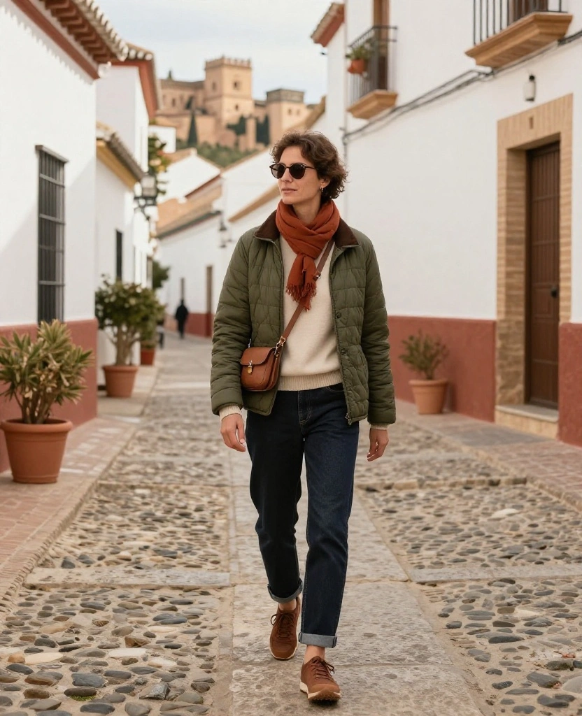 What to Wear in Granada in November: 15 Stylish Outfit Ideas That Beat the Chilly Mornings and Warm Afternoons! 1 What to Wear in Granada in November What to Wear in Granada in November: 15 Stylish Outfit Ideas That Beat the Chilly Mornings and Warm Afternoons! - 1. The Three-Layer Albaicín Walking Uniform 1
