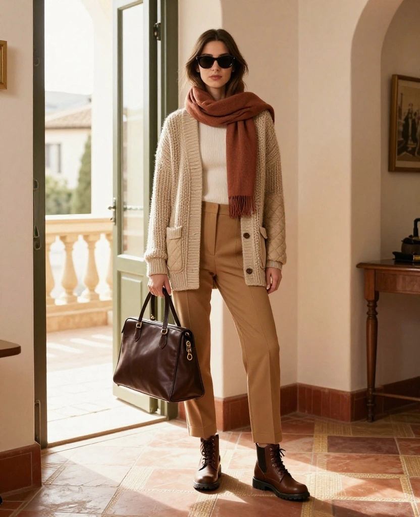 What to Wear in Granada in November: 15 Stylish Outfit Ideas That Beat the Chilly Mornings and Warm Afternoons! 60 What to Wear in Granada in November What to Wear in Granada in November: 15 Stylish Outfit Ideas That Beat the Chilly Mornings and Warm Afternoons! - 10. A Warm Neutral Monochrome Look 1