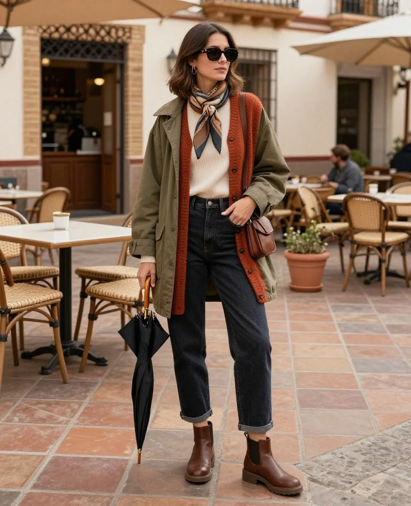 What to Wear in Granada in November: 15 Stylish Outfit Ideas That Beat the Chilly Mornings and Warm Afternoons! 74 What to Wear in Granada in November What to Wear in Granada in November: 15 Stylish Outfit Ideas That Beat the Chilly Mornings and Warm Afternoons! - 12. The Cozy Cardigan Look for Café-Hopping 1