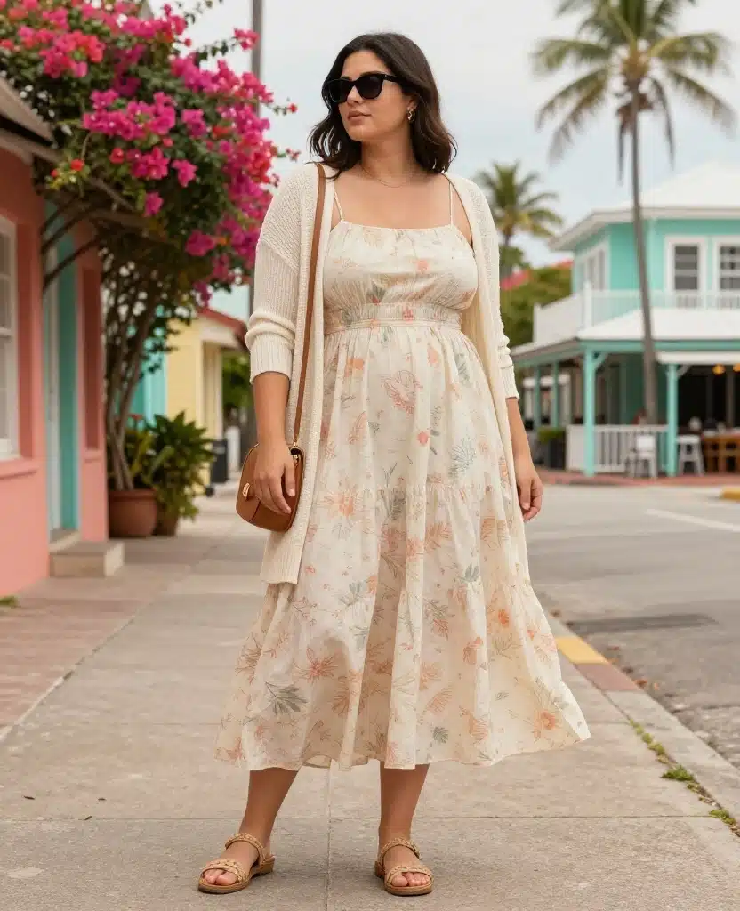 What to Wear in Key West in December: 15 Vacation Outfits You’ll Be Glad You Packed! 6 What to wear in Key West in December What to Wear in Key West in December: 15 Vacation Outfits You’ll Be Glad You Packed! - 2. The Sundress and Cardigan Combination 1